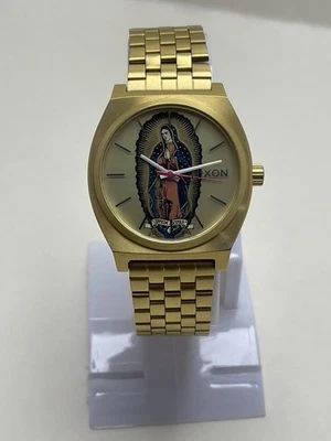 Nixon x Santa Cruz Time Teller Gold Watch Virgen Design 100MSteel Japan Movement - Image 1 of 4
