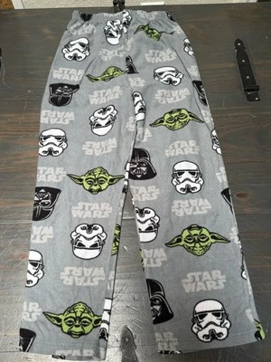 Pantalones de salón pijama gris polar Star Wars Darth Vader Yoda niños talla grande Foto 1 de 3