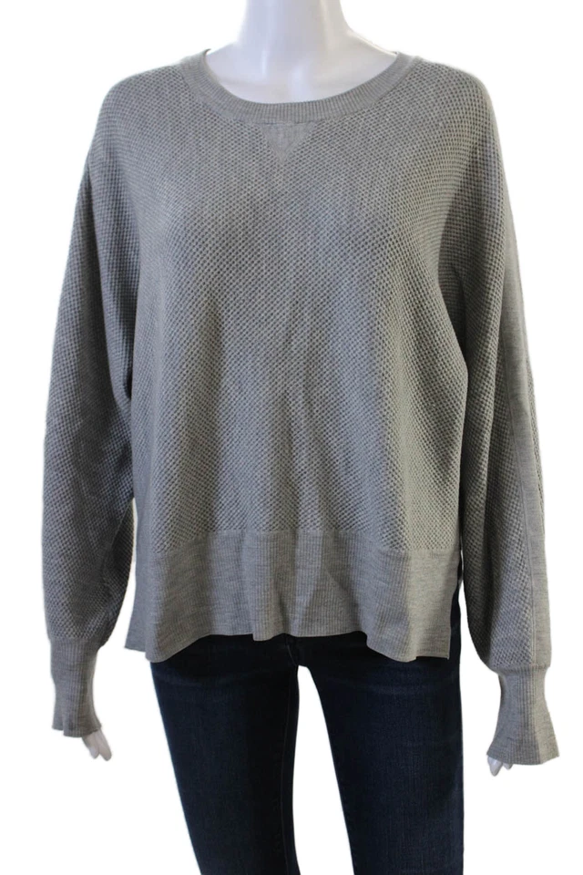 Vince унисекс серый пуловер свитер ворота шерсти шелк размер L - Изображение 1 из 4