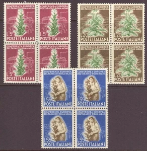 PRC_4_60. REPUBLIC. Blocks of 1950 "CONF. EUROPEA TABACCO" set. Sas 629-631.MNH - Picture 1 of 1