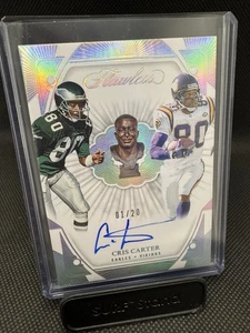 Cris Carter 2024 Panini Flawless Career Progressions Auto Silver #1/20 - Picture 1 of 2