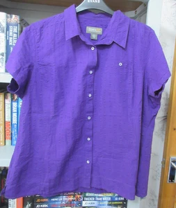 Regatta purple short-sleeved shirt - size 22 - Picture 1 of 6