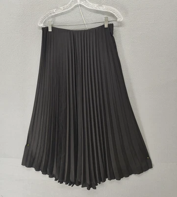 Falda Zara Mujer M Negra Acordeón Plisada 100% Poliéster Carrera Trabajo Midi Foto 1 de 4