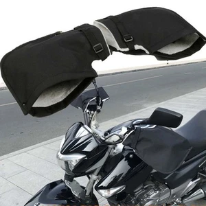 Motorcycle Handlebar Gloves Waterproof&Windproof Warm Velvet Covers For Scooter - Picture 1 of 12