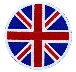 FLAG PATCH UK UNITED KINGDOM UNION JACK IRON ON GLUE  - Picture 1 of 1