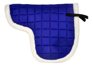 Dark Blue Color Polycotton Quilted Design English Horse Saddle Pad . - Picture 1 of 3