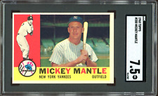 1960 Topps Mickey Mantle Yankees Card #350 HOF - Certified SGC 7.5 (Near Mint+)