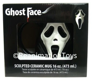 Scream Ghost Face Sculpted Ceramic Mug 16oz Bioworld Horror Brand New in Box - Picture 1 of 2