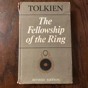 JRR Tolkien The Fellowship of the Ring 1968 Revised 2nd Edition Hardcover w/ Map - Foto 1 di 10