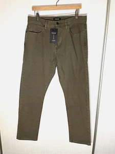 NWT Proof Pants Mens 33x30 Olive Rover Slim Fit Canvas Cotton Blend Stretch - Picture 1 of 6