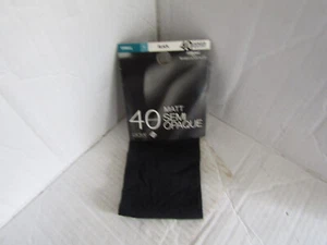 Vintage New St. Michael Black 40 Denier Semi Opaque Tights Size S - Picture 1 of 2
