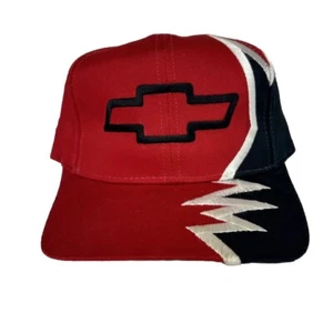 Chevrolet Chevy Cap Hat Adjustable Strap Kati Red Black Vintage Rare Truck Snap - Picture 1 of 14