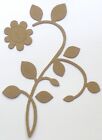  3 FLOWER on VINE - Chipboard Flourish Die Cuts - Decorative Accents - 5 7/8"