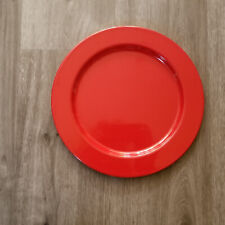 Crate&Barrel Red Decorative Charger Plate ~ Perfect Holiday Centerpiece