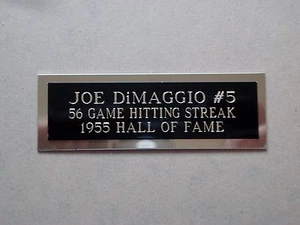 Joe DiMaggio Nameplate For A Baseball Ball Cube Square Or Card Plaque 1 X 3 - Picture 1 of 12