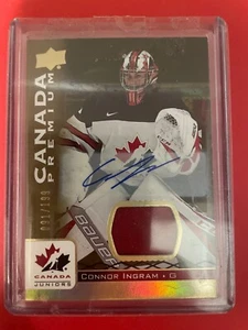 Parche Ingram 2017 Upper Deck Team Canadá Juniors Connor Ingram 091/199 - Imagen 1 de 2