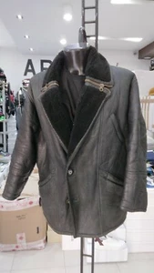Schafleder Shearling Suprema Man Schwarz aus Echtem Leder Gr. 50 Mon 752 Lz - Bild 1 von 9