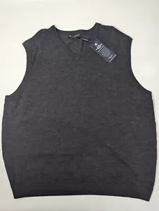 NEU-Groß Herren 2XT Hart Schaffner Marx Pullover Weste feine Merinowolle grau UVP $ 90 - Bild 1 von 8