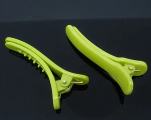 Lot 5 Vert Pomme Barrette Pince à Bec pour cheveux à décorer 42mm x6mm Crocodile - Imagen 1 de 3