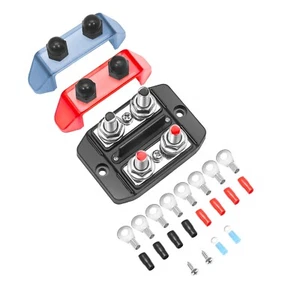 Recoil DS21-516 2 x 5/16” Studs 1 x #8 Screw Terminals Power Distribution Block - Picture 1 of 6