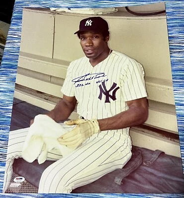 Foto firmada por Bobby Bonds de los Yankees de Nueva York 16 x 20 PSA/ADN Foto 1 de 3