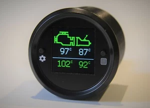 Digital Engine & Transmission Temperature Gauge audible/visual alarm - 52mm - Picture 1 of 10