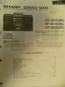Sistema de alta fidelidad Sharp CD-301E RP-301E CP-301E manual de servicio original - Imagen 1 de 1