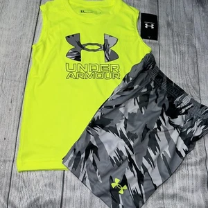 Under Armour Size 6 Neon Gray Sleeveless Outfit Set NEW - Picture 1 of 1