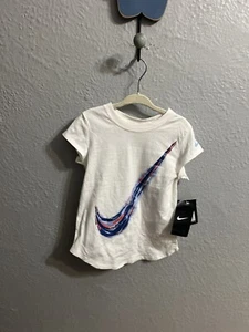 Nike Girls Just Do It T shirt White Size 6 - Picture 1 of 7