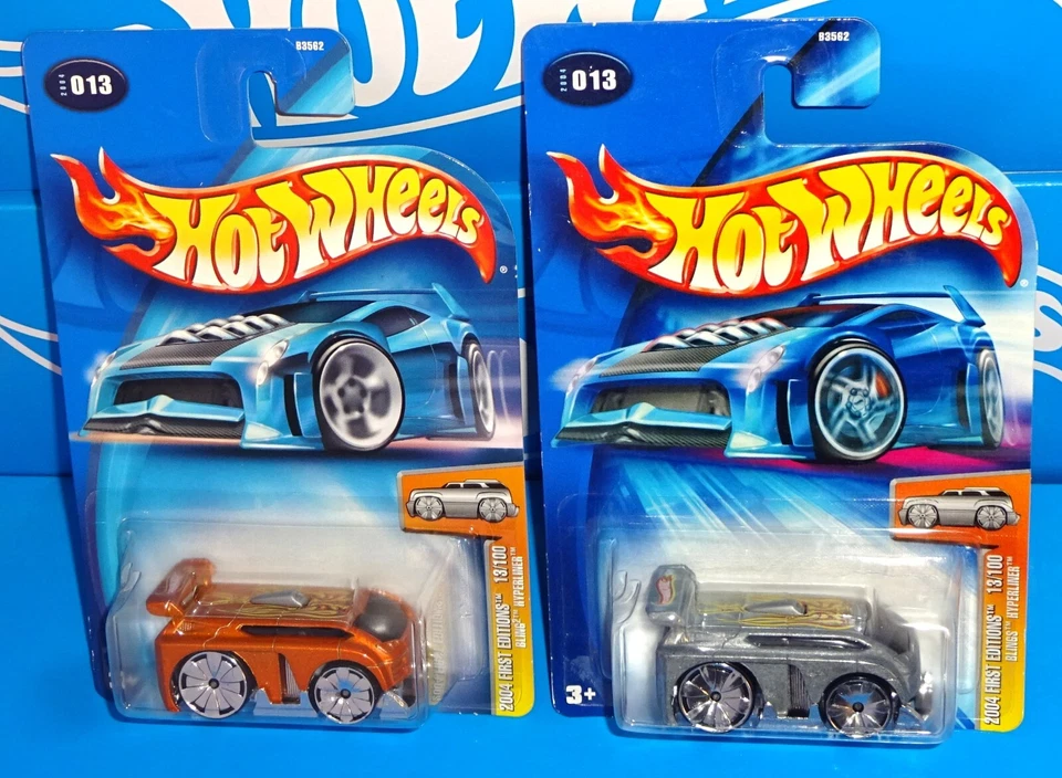 Hot Wheels 2004 First Editions Blings Hyperliner #13 Tangerine Bling Diecast Car