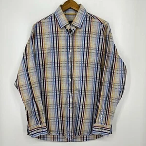 Robert Talbot Long Sleeve Button Shirt Men's XL Multicolor Striped Pocket Collar - Picture 1 of 10