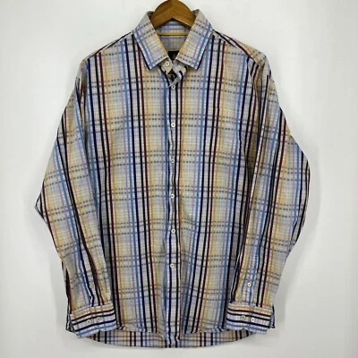 Robert Talbot Long Sleeve Button Shirt Men's XL Multicolor Striped Pocket Collar - Image 1 of 4
