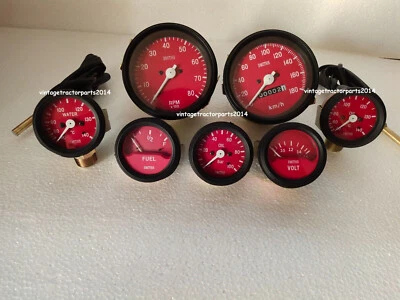 Smiths Gauge Kit Temp+ Oil+ Fuel+ Volt +Oil Temp+Speedometer +Tacho Replica 85mm - Image 1 of 4