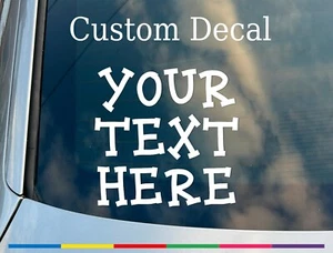 CUSTOM TEXT PERSONALISED Sign Decal Vinyl Lettering Sticker - Picture 1 of 18