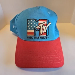 New MTV 4Th of July Baseball Cap Strap Back W/Tags Retro - Picture 1 of 2