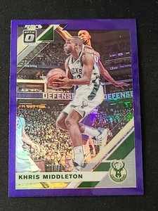 2019-20 Panini Donruss Optic Khris Middleton Purple Parallel No. 71 Milwaukee...