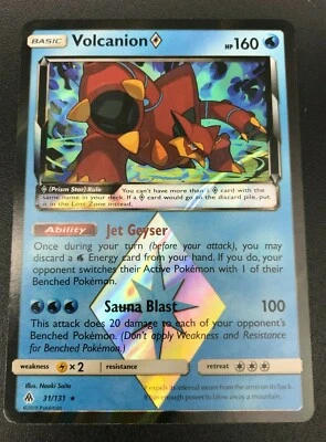 Volcanion 31/131 PRISM STAR HOLO RARE Pokemon SM Forbidden Light NM 2018 - Image 1 of 2