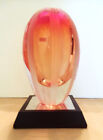Evolution by Waterford Crystal “Mesa Sunrise” Red Amber w Mirrored Display Base