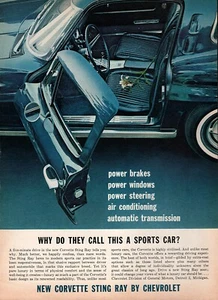 1963 Chevy Corvette Sting Ray "Interior View" Original Color Ad  - Picture 1 of 1