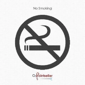 No Smoking Needlepoint Kit or Canvas - Picture 1 of 3