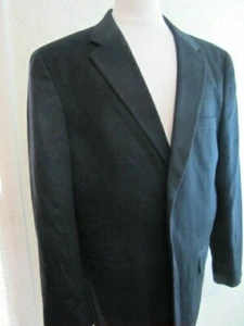 TASSO ELBA MACYS 100% Cashmere Jacket Size 44 L TALL Solid Black Formal Mens - Picture 1 of 7
