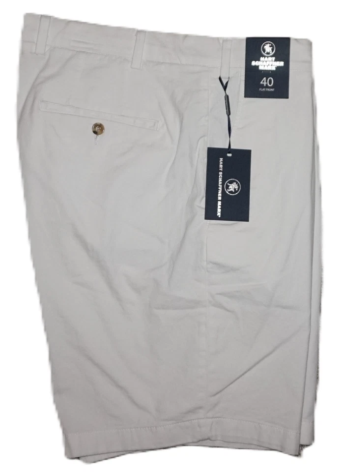Shorts Hart Schaffner Marx Masculino 40 W Elástico Branco Frente Plana Novo com etiquetas - Imagem 1 de 1
