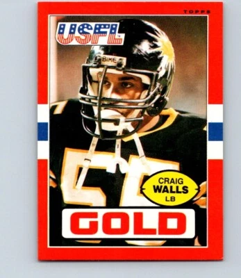 1985 TOPPS USFL FOOTBALL #37 CRAIG WALLS           NRMT/MT   HB - Image 1 of 2