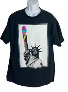 Rebel Society Ice Cream of Statue Liberty T-Shirt Gr. XL schwarz Shirt kurzarm - Bild 1 von 7