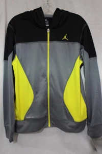 NWT NIKE Therma-Fit Gray & Black JORDAN "JumpMan" Hoodie Youth Size XL-B123 - Picture 1 of 7
