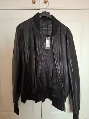 Мужские кожаные куртки Prince Oliver Black Bomber - Изображение 1 из 4