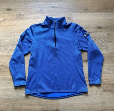 Womens Kerrits 1/2 Zip Fleece Pullover Shirt Black Blue sz Large - Image 1 of 4