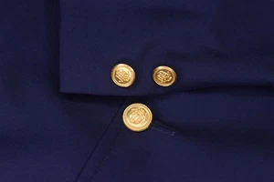 J.Press Blau Gold Knopf Blazer Groß Herren Wolle Sport Mantel Jacke Größe 50-L - Bild 1 von 7