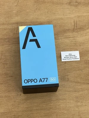 NEW SEALED OPPO A77 5G 64GB MIDNIGHT BLACK DUAL SIM UNLOCKED MODEL CPH2339 - UK - Image 1 of 4