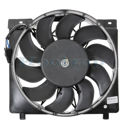 Conjunto de motor ventilador de refrigeración condensador de CA radiador 4,0 L Cherokee 95-96 Foto 1 de 4